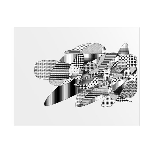 Abstract Black  Geometric Poster — Modern Minimalist Wall Art